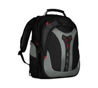 Wenger Pegasus 17-Inch Laptop Backpack with Triple-Protect Padded Laptop & Tablet Compartments, Essentials Organizer, Airflow Back Padding, Pass-Thru Trolley Sleeve, Black/Grey
