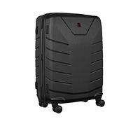WENGER Pegasus Medium Hard-Shell Suitcase with 4 Wheels, Trolley, Medium, 66 (79) l, Security Lock, Women Men, Travel Vacation, Black, 610848