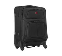 WENGER Sion Carry-On Soft-Shell Suitcase, Hand Luggage, Trolley, 40 (45) l, Expandable, Women Men, Travel Vacation, Black, 653584
