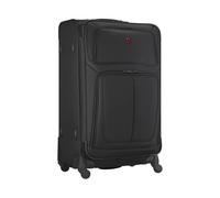 WENGER Sion Large Soft-Shell Suitcase with 4 Wheels, Trolley, Large, 114 (126) l, Expandable, Women Men, Travel Vacation, Black, 653588