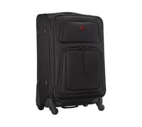 Wenger Sion M Soft-Shell Suitcase 72/82 l Expandable Travel Trolley | Medium 41 x 68 x 29 cm suitcase for holidays with lockable zippers, 4 smooth wheels and telescopic handle