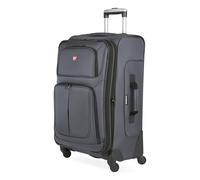 Wenger Sion Medium Softside Case with 4 Wheels, Trolley, Medium, 72 (82) l, Expandable, Women Men, Travel Holiday, Grey, 653587