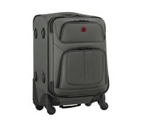 Wenger Sion S Carry-On Soft-Shell Suitcase 40/45 l Expandable Grey | Cabin suitcase 38 x 54 x 24 cm for holidays with 4 single wheels, telescopic handle and lockable zippers