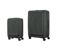 Wenger Skyon 2-Piece Hard-Shell Suitcase Set S/L, Expandable, Grey | Durable 35/45 l and 103/120 l luggage set for holidays with TSA lock, laptop pocket, and 4 double wheels.