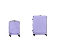 Wenger Skyon 2-teiliges Koffer-Set, S + Reisekoffer L, Hartschale, Trolley, Laptop- und Tabletfach, Sicherheitsschloss, Lila