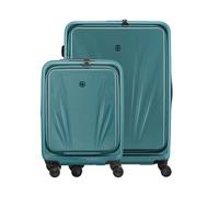 Wenger Skyon 4-Wheel Hard Shell Suitcase with TSA Lock, Lightweight Travel Trolley for Travel & Holidays, Unisex, Teal, Set of 2 Carry-On and Large