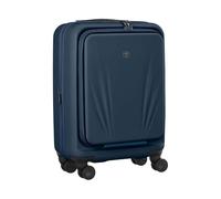 Wenger Skyon Carry-On Suitcase 35/45 l Expandable Hard-Shell Case | Navy blue travel suitcase 38 x 54 x 23 cm with 16 inch laptop pocket, TSA lock and dual USB ports for city breaks