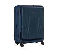 Wenger Skyon L Hard-Shell Suitcase 103/120 l Expandable Navy Blue | Large suitcase 51 x 73 x 30/35 cm for holidays with 4 double wheels, TSA lock, USB port and secure double-coil zipper