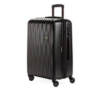 Wenger SwissGear 7272 Energie Hardside Expandable Luggage with Spinner Wheels, Black, Checked-Medium 24-Inch, 7272 Energie Hardside Expandable Luggage with Spinner Wheels
