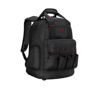 WENGER Tool Backpack Advanced Tool Backpack with 16 Inch Laptop Compartment, Work Backpack for Craftsmen, Large Main Compartment with Tool Organiser, Black, 653723