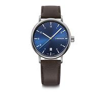 WENGER Urban Classic 01.1731.116 Blue Dial with Dark Brown Leather Strap, Blue, Strap.
