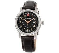 Wenger Urban Classic Women's Quartz Watch with Black Dial Analogue Display and Brown Stainless Steel Strap 011021104