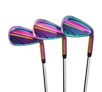 WENGH Golf Wedge Set for Men Right Handed -Including 52 56 60 Degree Golf Wedges with CNC Milled Face-(Flex-Regular)-35 inches-Rainbow Colored Wedges