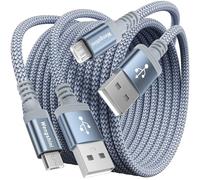 Wengshini Micro USB Cable 3M 2Pack,Long Android Charger Cable Micro Charging Cable Braided for Samsung S7/S6/S5/J7 Edge,Note 5,PS4 Controller,Kindle Fire,Xbox One S/X Controller,HTC,etc