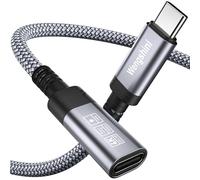 Wengshini USB C Extension cable 1.5M,USB C Female to C Male Cable Extension,240W/20Gbps Data Transmission for laptop, mobile phone, monitor, devices etc.