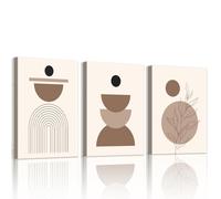 WENGTIAO Set of 3 Boho Abstract Geometric Canvas Wall Art Prints Framed