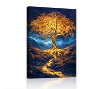 WENGTIAO Tree of Life Canvas Wall Art Prints Framed Pictures Abstract Tree of Life Painting on Canvas for Living Room Bedroom Wall Decor 30x40 cm