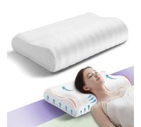WENGX Neck Luxury Memory Foam Pillow,Ergonomic Bed Head Pillow for Sleeping Neck and Shoulder Pain Relief,Orthopedic Cervical Pillow for Side, Stomach and Back Sleepers (White)