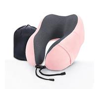 WENGX Travel Pillow Neck Pillow Memory Foam Soft Comfort and Support Travel Flight Neck Pillows,U-shaped Pillow for Sleeping with Storage Bag for Airplane Car Office Home,etc (Pink)