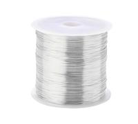 WENH 0.3-1.0mm Jewelry Copper Wire Tarnish Resistant Jewelry Beading Wire for Bracelet Necklaces Craft Jewelry Making Supplies(Silver Color,0.5mm-52meters)