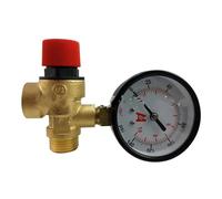 WENH 1/2" DN15 1.5-8 Bar Safety Valve Relief Valve for Solar Water Heater with Pressure Gauge(5 bar)