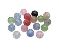 WENH 10/12/16mm Resin Powder Effect Round Beads for Handmade Bracelet/Necklace DIY Parts Jewelry Findings&Components(Random Mix_10mm 1000pieces)