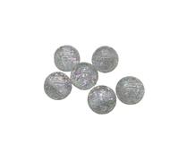 WENH 10/12/16mm Resin Powder Effect Round Beads for Handmade Bracelet/Necklace DIY Parts Jewelry Findings&Components(Sliver_16mm 200pieces)