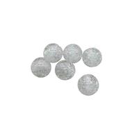 WENH 10/12/16mm Resin Powder Effect Round Beads for Handmade Bracelet/Necklace DIY Parts Jewelry Findings&Components(White_12mm 500pieces)