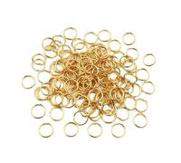 WENH 100-200pcs 4-8mm Stainless Steel Split Ring Open Single Loops Jump Rings Connectors for DIY Jewelry Making Findings Accessories(Gold Color 100pcs,4mm)