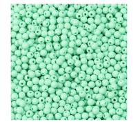 WENH 1000pcs 4mm Acrylic Beads Mini Solid Color Round Loose Spacer Beads for Jewelry Making DIY Bracelets Necklace Accessories(Green)