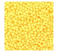WENH 1000pcs 4mm Acrylic Beads Mini Solid Color Round Loose Spacer Beads for Jewelry Making DIY Bracelets Necklace Accessories(Yellow)