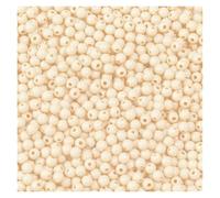 WENH 1000pcs 4mm Acrylic Beads Mini Solid Color Round Loose Spacer Beads for Jewelry Making DIY Bracelets Necklace Accessories(Beige)