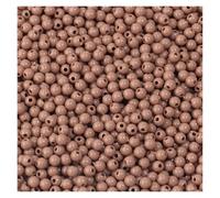 WENH 1000pcs 4mm Acrylic Beads Mini Solid Color Round Loose Spacer Beads for Jewelry Making DIY Bracelets Necklace Accessories(Light Brown)