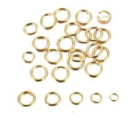 WENH 100pcs 4/5/6/7/8mm Gold Stainless Steel Jump Rings Open Split Ring Connectors for DIY Pendant Jewelry Making Supplies(7mm)