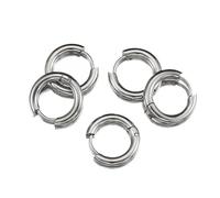 WENH 10pcs Stainless Steel Hoop Earrings 2.0mm Ear Ring Round Circle Earring(2mm x Inner 10mm)