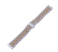 WENH 12mm 14mm 16mm 18mm 19mm 20mm 21mm 22mm 24mm 316 Stainless Steel Solid Watches Strap Watch Band(Silver Rose Gold,14mm)