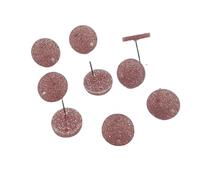 WENH 14/16mm 100pcs/lot Glitter Color Earring Studs for Earrings Accessories/Parts Jewelry DIY Making(14mm_Deep Purple)