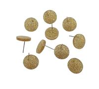 WENH 14/16mm 100pcs/lot Glitter Color Earring Studs for Earrings Accessories/Parts Jewelry DIY Making(16mm_Black Chrome)