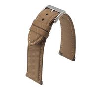 WENH 18mm 19mm 20mm 21mm 22mm 24mm Waterproof Sailcloth Watch Strap Two-Sided Nylon Watchband(BROWN,19mm)