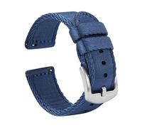WENH 18mm 20mm 22mm Nylon Watch Strap Men Replacement Band Bracelet(Blue 1,22mm)