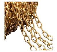 WENH 1M Heavy Chunky Hip Hop Stainless Steel Frosted Oval Link Chains for DIY Jewelry Making(GD-8.5x13.5mm)