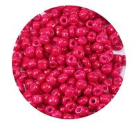 WENH 2/3/4mm 1000pcs Solid Color Glass Rice Beads Round Seed Beads for Jewelry Making DIY Bracelet Earring Beaded Accessories(Hot Pink,3mm)
