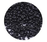 WENH 2/3/4mm 1000pcs Solid Color Glass Rice Beads Round Seed Beads for Jewelry Making DIY Bracelet Earring Beaded Accessories(Black,3mm)