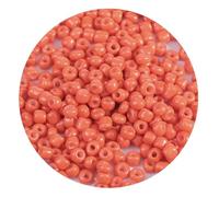 WENH 2/3/4mm 1000pcs Solid Color Glass Rice Beads Round Seed Beads for Jewelry Making DIY Bracelet Earring Beaded Accessories(Orange red,4mm)