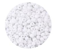 WENH 2/3/4mm 1000pcs Solid Color Glass Rice Beads Round Seed Beads for Jewelry Making DIY Bracelet Earring Beaded Accessories(White,4mm)