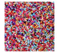 WENH 2/3/4mm 1000pcs Solid Color Glass Rice Beads Round Seed Beads for Jewelry Making DIY Bracelet Earring Beaded Accessories(Mixed Color,2mm)