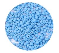 WENH 2/3/4mm 1000pcs Solid Color Glass Rice Beads Round Seed Beads for Jewelry Making DIY Bracelet Earring Beaded Accessories(Blue,2mm)