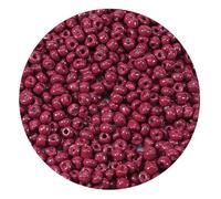 WENH 2/3/4mm 1000pcs Solid Color Glass Rice Beads Round Seed Beads for Jewelry Making DIY Bracelet Earring Beaded Accessories(Dark red,3mm)