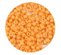 WENH 2/3/4mm 1000pcs Solid Color Glass Rice Beads Round Seed Beads for Jewelry Making DIY Bracelet Earring Beaded Accessories(Orange,3mm)