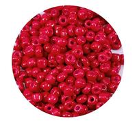 WENH 2/3/4mm 1000pcs Solid Color Glass Rice Beads Round Seed Beads for Jewelry Making DIY Bracelet Earring Beaded Accessories(Red,4mm)